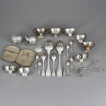 PARTI SILVER, 23 delar, bla Ceson, Göteborg 1947. Vikt ca 787 gram.