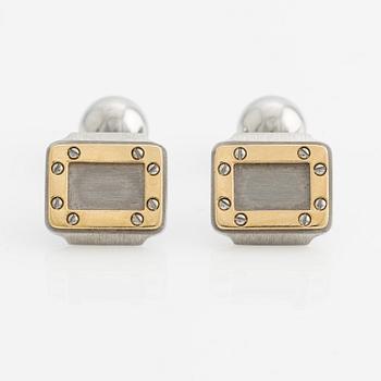 Cartier, Cufflinks, one pair, Santos Oretacier,