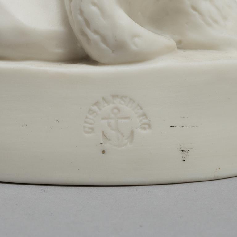 FIGURER, fyra st, parian, Gustafsberg, sekelskiftet 1900.