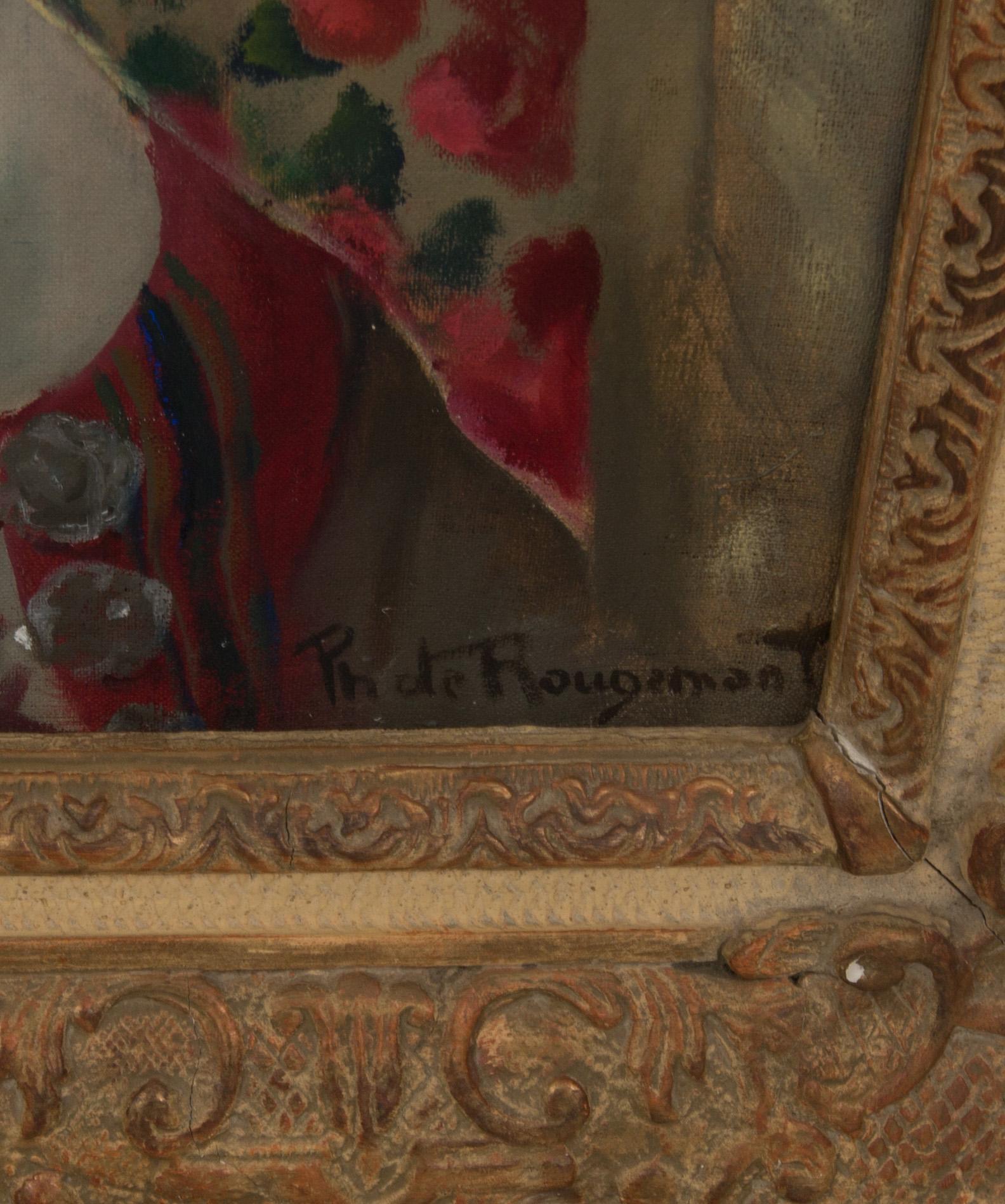 PHILIPPE DE ROUGEMONT, olja på duk, signerad.