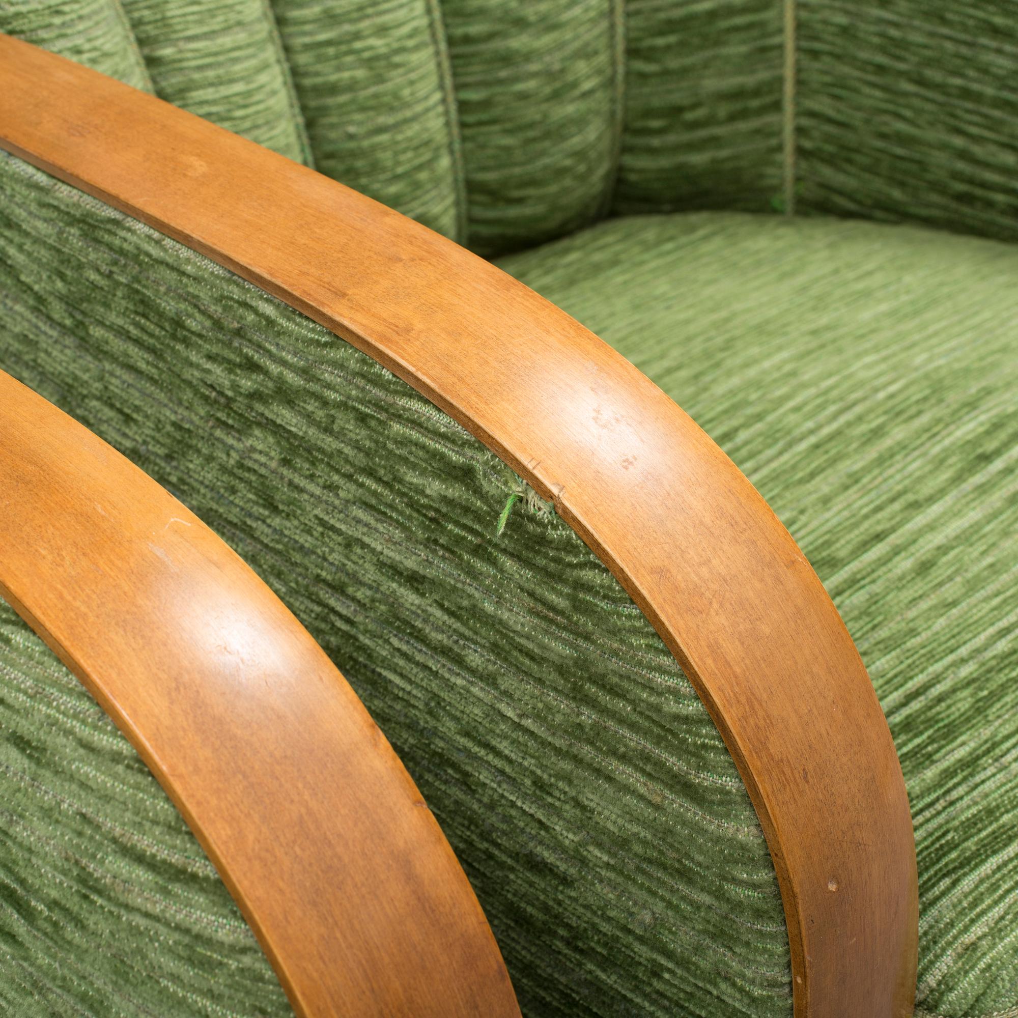 A pair of 1930´s art deco armchairs.