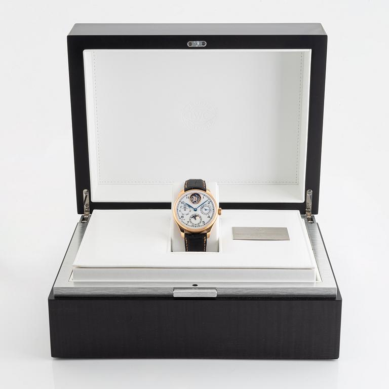 IWC, Portugieser Perpetual Calendar Tourbillon Edition “150 Years”, "18K Strap", ca 2018.