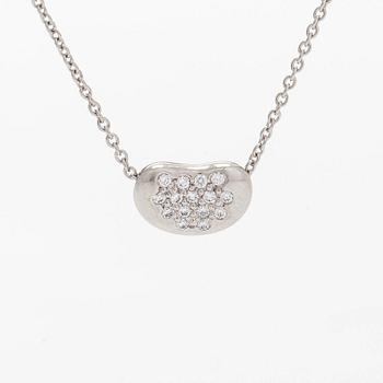 Tiffany & Co, Elsa Peretti, kaulakoru "Bean" platinaa ja timantteja.