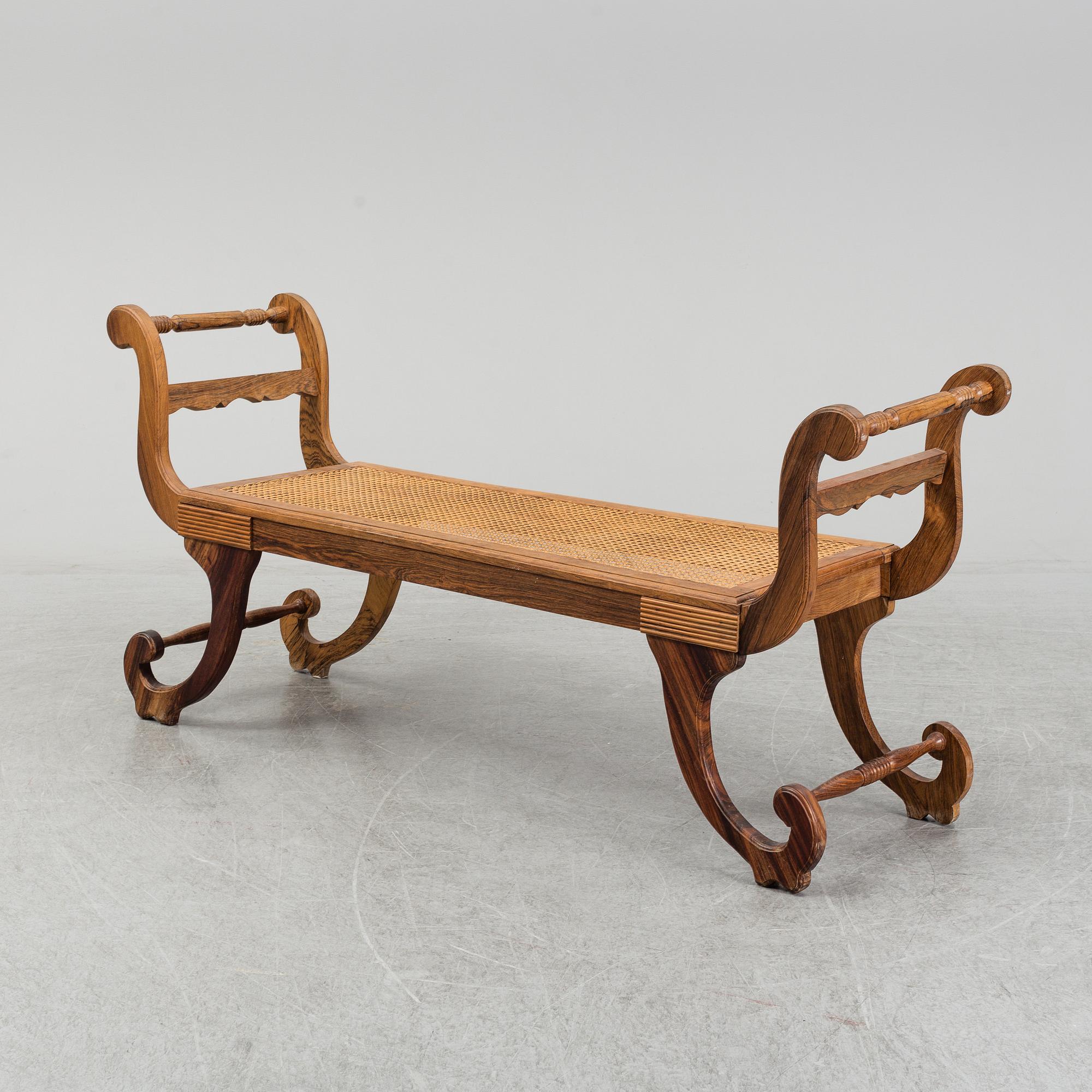 A Brasilian rosewood bench, 1960's.