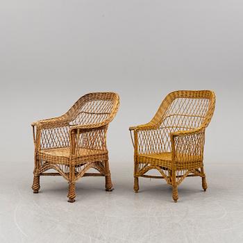 a pair of basket chairs, late 20th century.