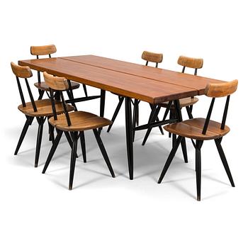 Ilmari Tapiovaara, a 1960's 7-piece 'Pirkka' dining set for Laukaan Puu.