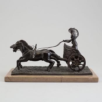 SKULPTURGRUPP, järn/brons, efter antik förebild, 1900-talets första hälft.