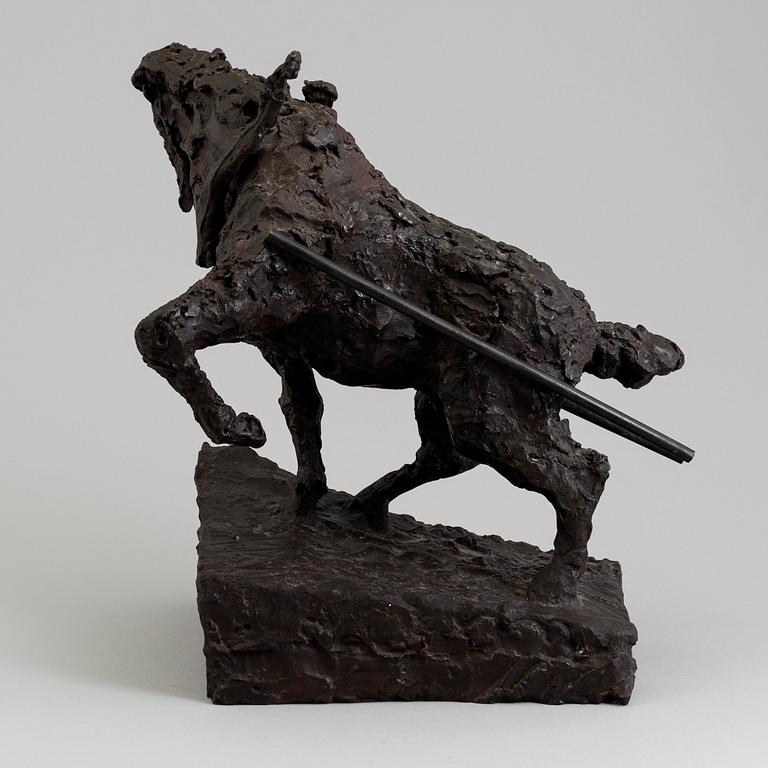 ASMUND ARLE, Sculpture, bronze, two parts, one signed A. Arle (2).