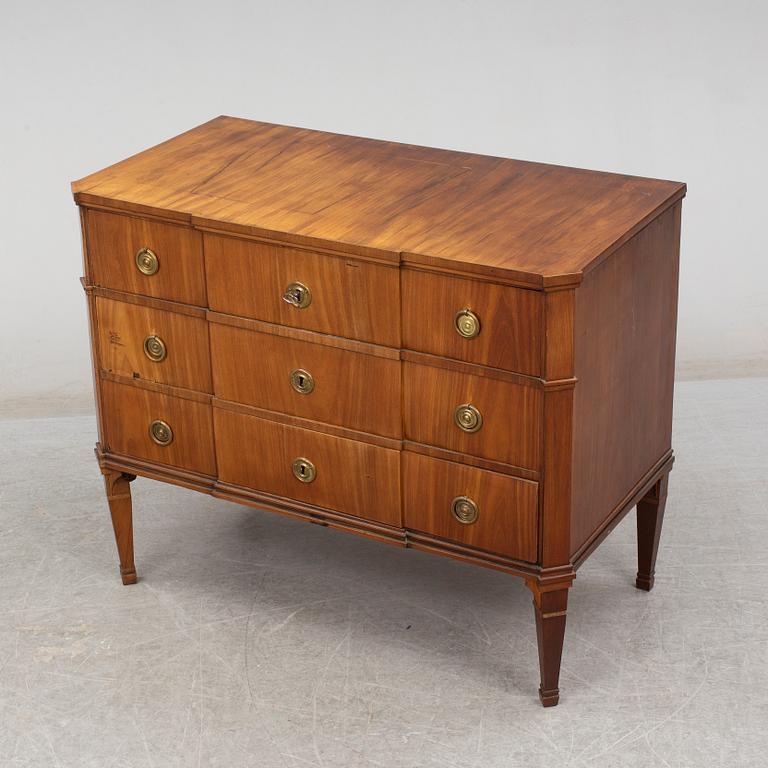 a late gustavian chest of drawers from around 1800.