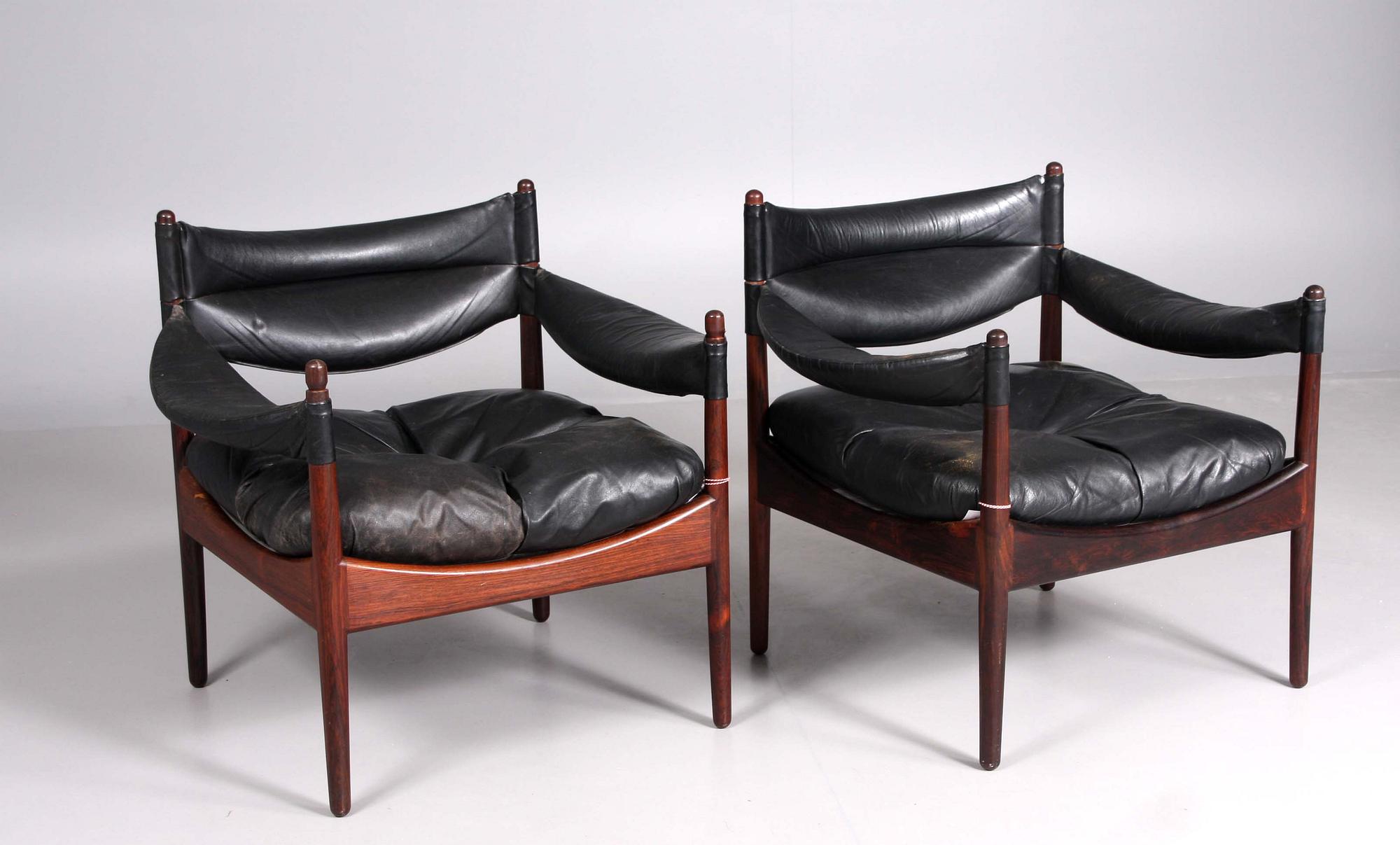 FÅTÖLJER "Modus", ett par. Christian Vedel för Sören Willadsen, Danmark. 1960-tal.