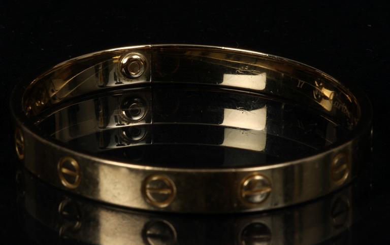 ARMBAND, 18 K guld, "Lovebracelet", Cartier. 32 gram.