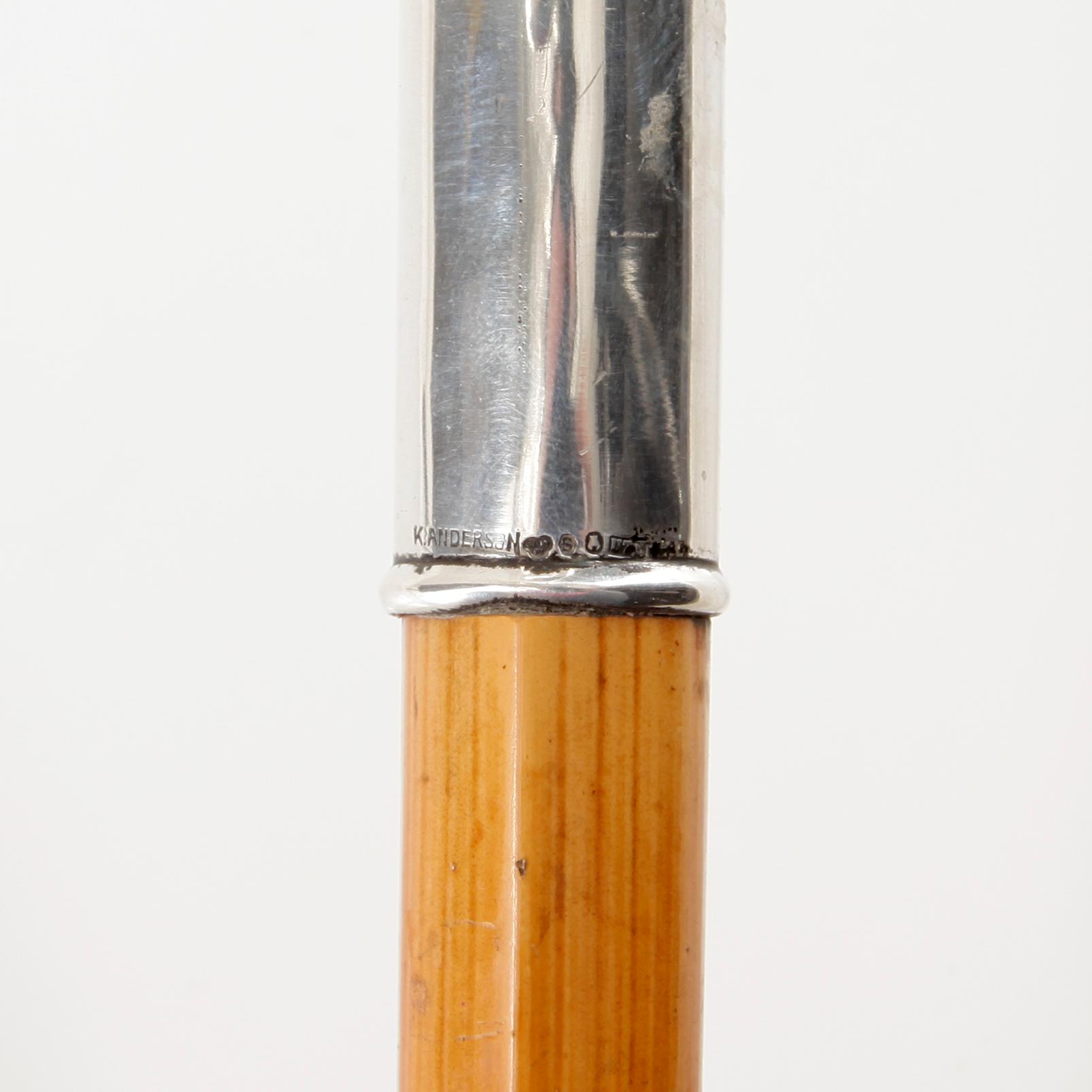 KÄPP, silver, K.Andersson, 1922. Svenska importstämplar.