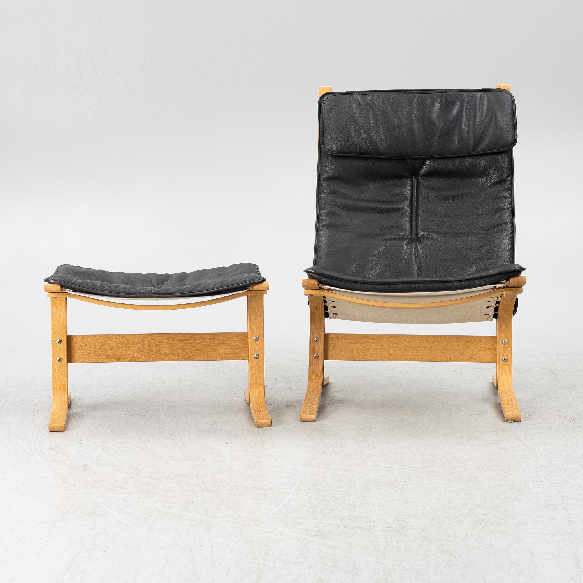 Ingemar Relling, fåtölj med fotpall, "Siesta" Westnofa, Norge.