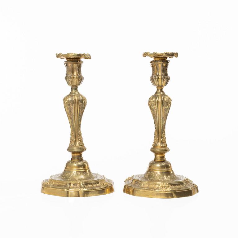 Candelabras, a pair in the Baroque style, 19th century.