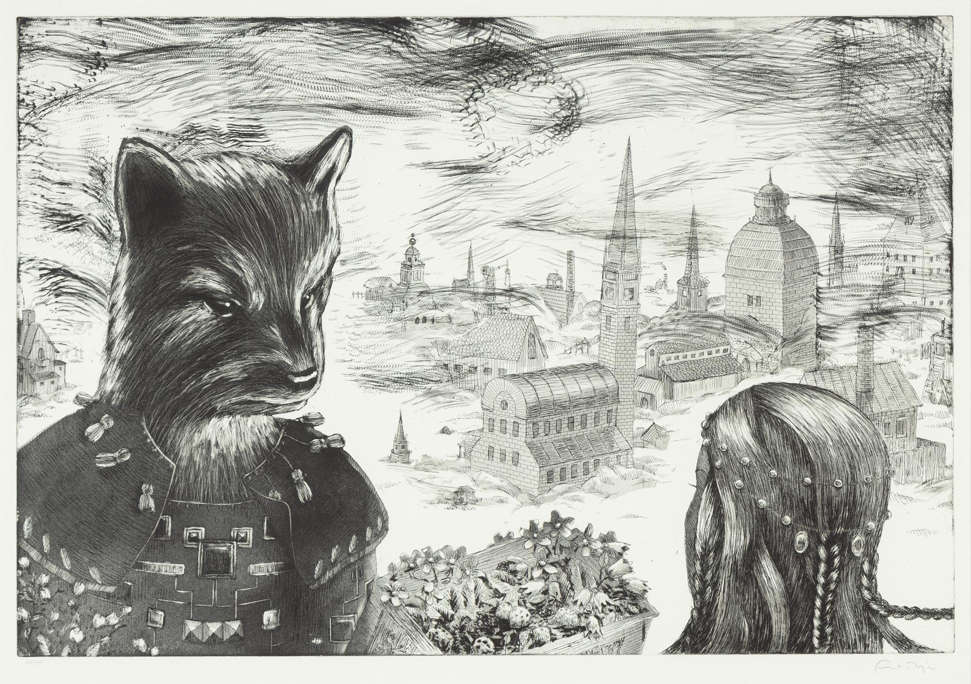 Ernst Billgren, etching, 2015, signed and numbured 218/225.