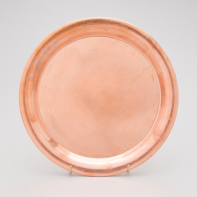 A late 20th Century Tapio Wirkkala four part copper and hardwood coffee set, Kultakeskus Finland.