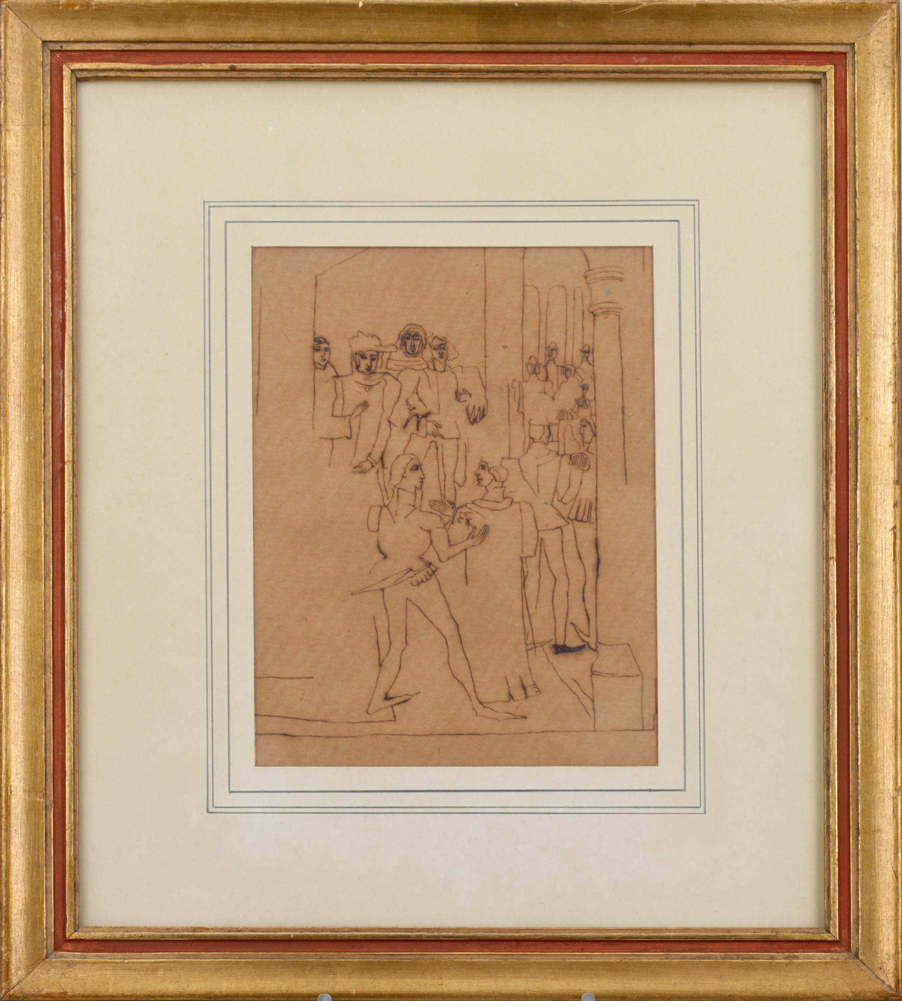 CARL FREDRIK HILL, tusch på papper.