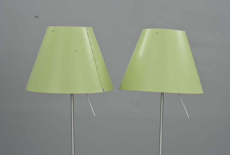 GOLVLAMPOR, ett par, "Costanza". Design Paulo Rizzatto, Luceplan, Italien.