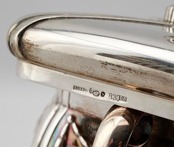 KAFFESERVIS, 3 delar, silver, 1930. Total vikt ca 1080 gram.