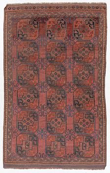 An antique Ersari, c. 237 (+7cm flat weave) x 158 cm.