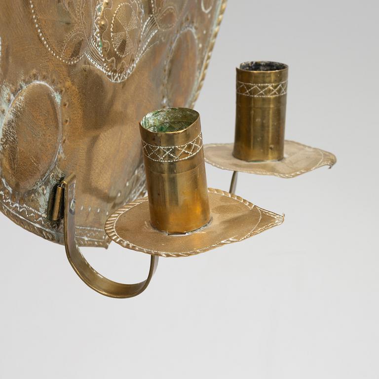 A pair, of wall sconces, Baroque style, circa 1900.