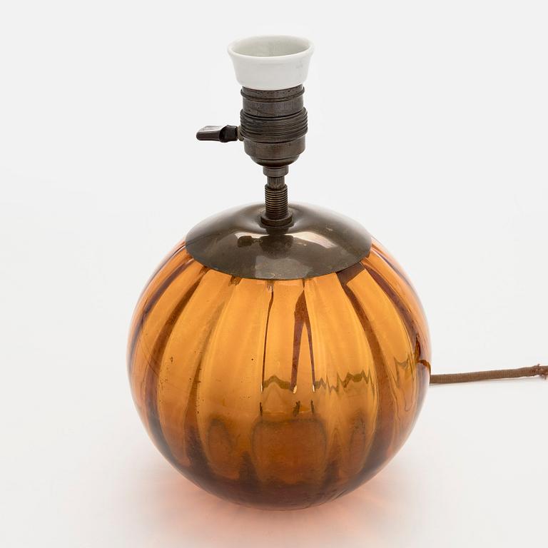 Pöytävalaisin, malli 12501 Kauklahden Lasitehdas, 1930-40-luku.