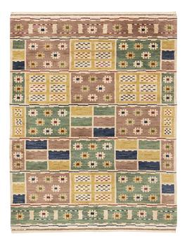 197. Märta Måås-Fjetterström, a carpet, "Ängarna", knotted pile, ca 212,5 x 158,5 cm, signed AB MMF.