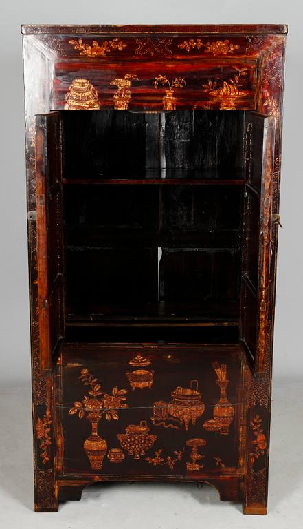 SKÅP, lackarbete, Kina, 1800-/1900-tal.