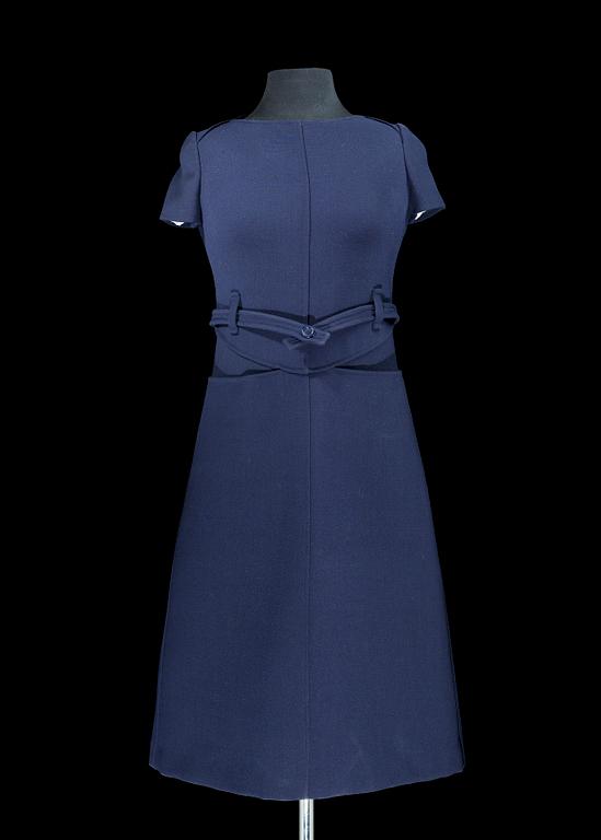 A 1960s/70s blue wool dress by Courrèges.