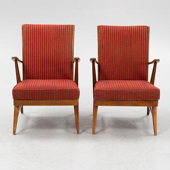 A pair of 'Knolls Moderna Fåtöljer', 1940's.