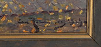 Carl Johansson, oil on panel, signed and dated 1929.