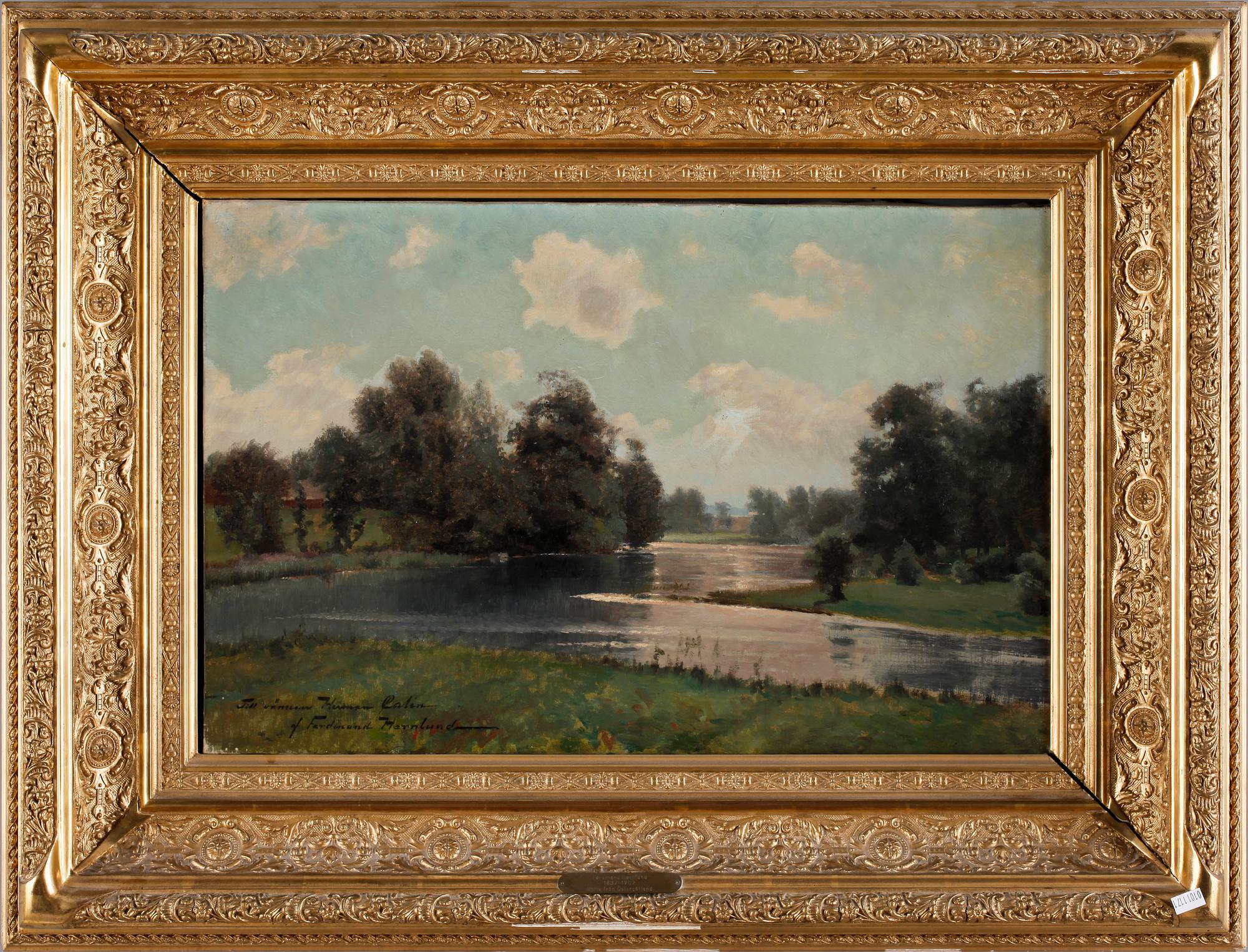 CARL FERDINAND HERNLUND, olja på duk, sign, 1800-talets andra hälft.