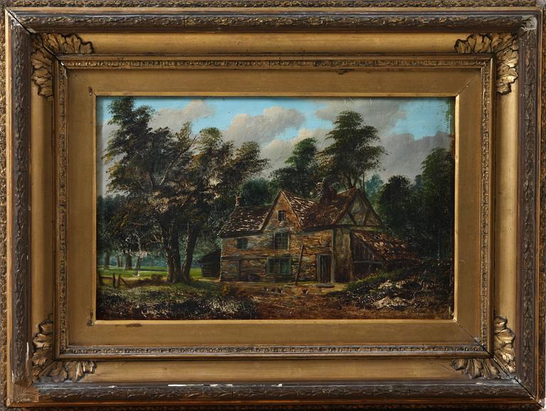 OKÄND KONSTNÄR, olja på duk, sign "AA JACOBI".