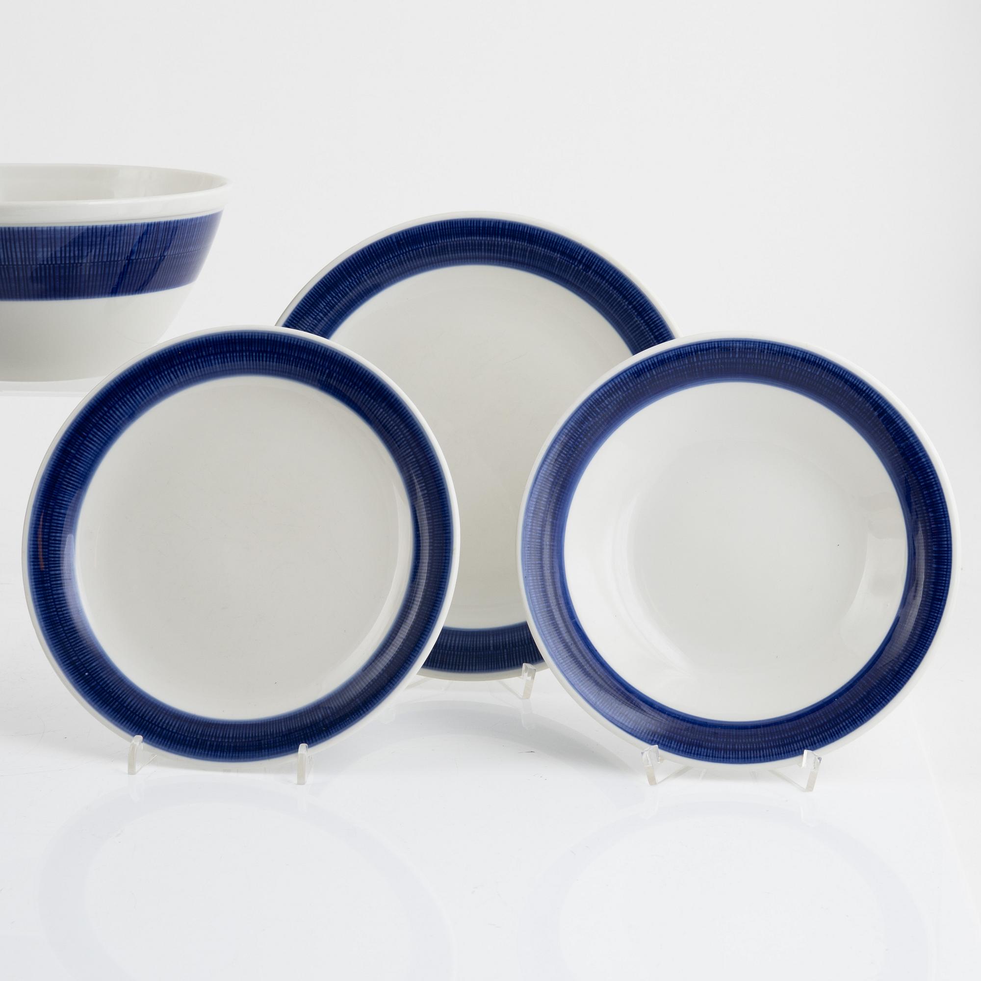 Hertha Bengtson, a 31-piece "Koka blå" dinner service, Rörstrand, Sweden.