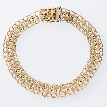 ARMBAND, 18K guld, x-länk.