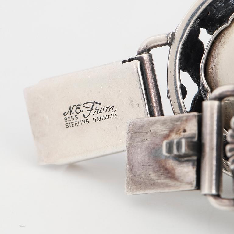 Nils Erik From silver and amber bracelet.