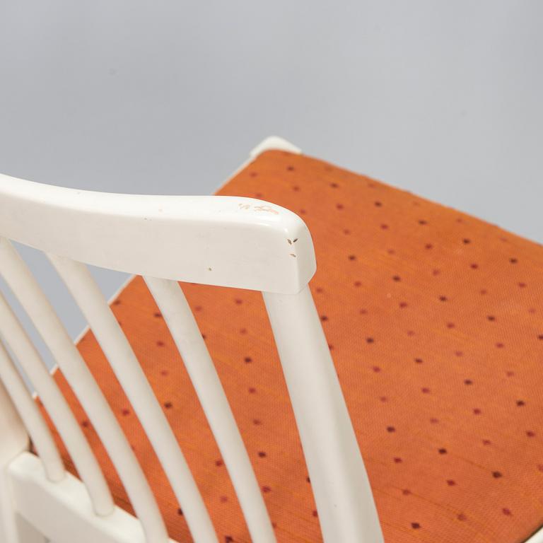 Carl Malmsten, tuoleja, 6 kpl, "Herrgården" sekä ruokapöytä.