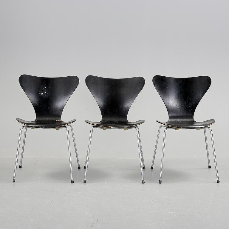 STOLAR, 3 st, "Sjuan", Arne Jacobsen, Fritz Hansen.
