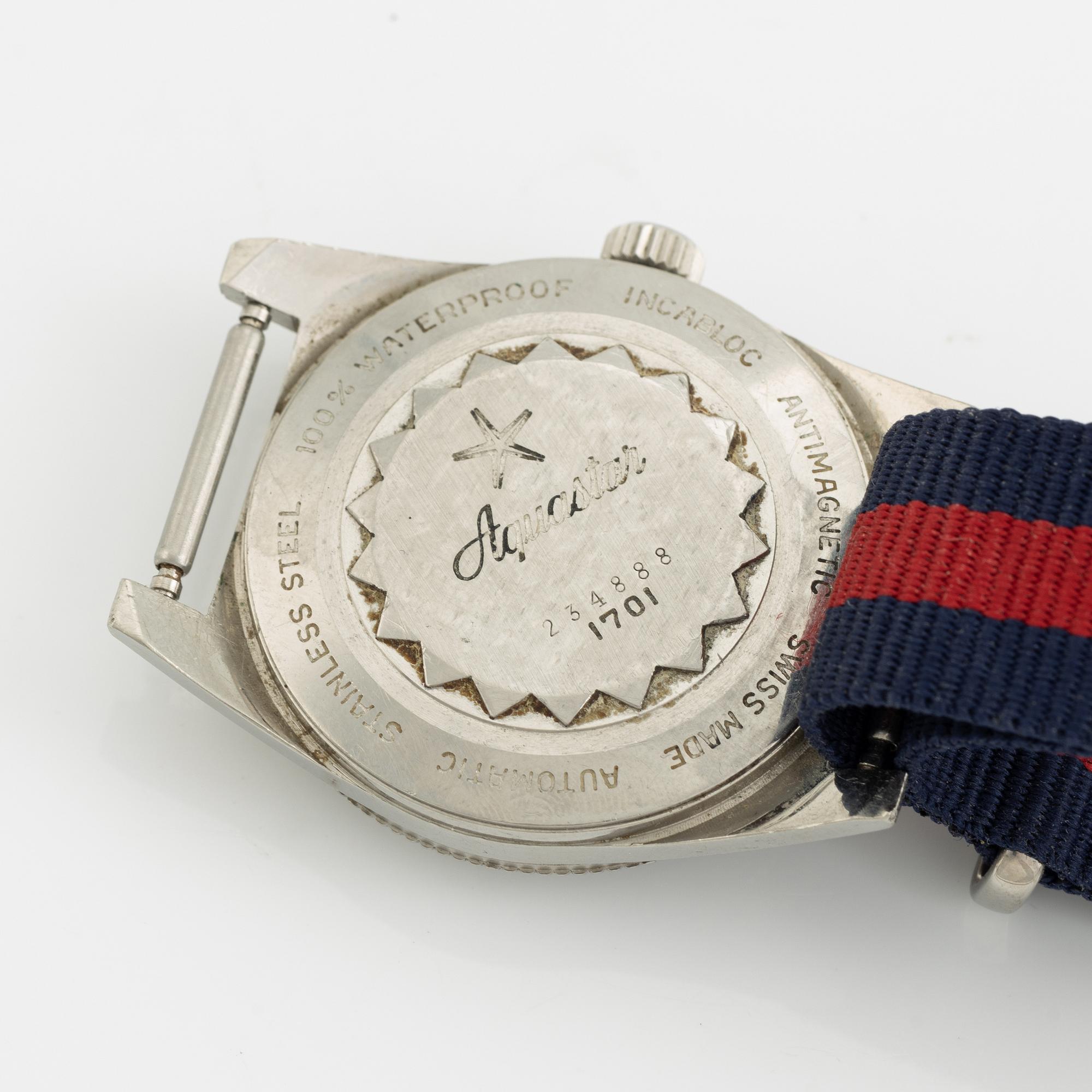 Aquastar, Genève, wristwatch, 36 mm.