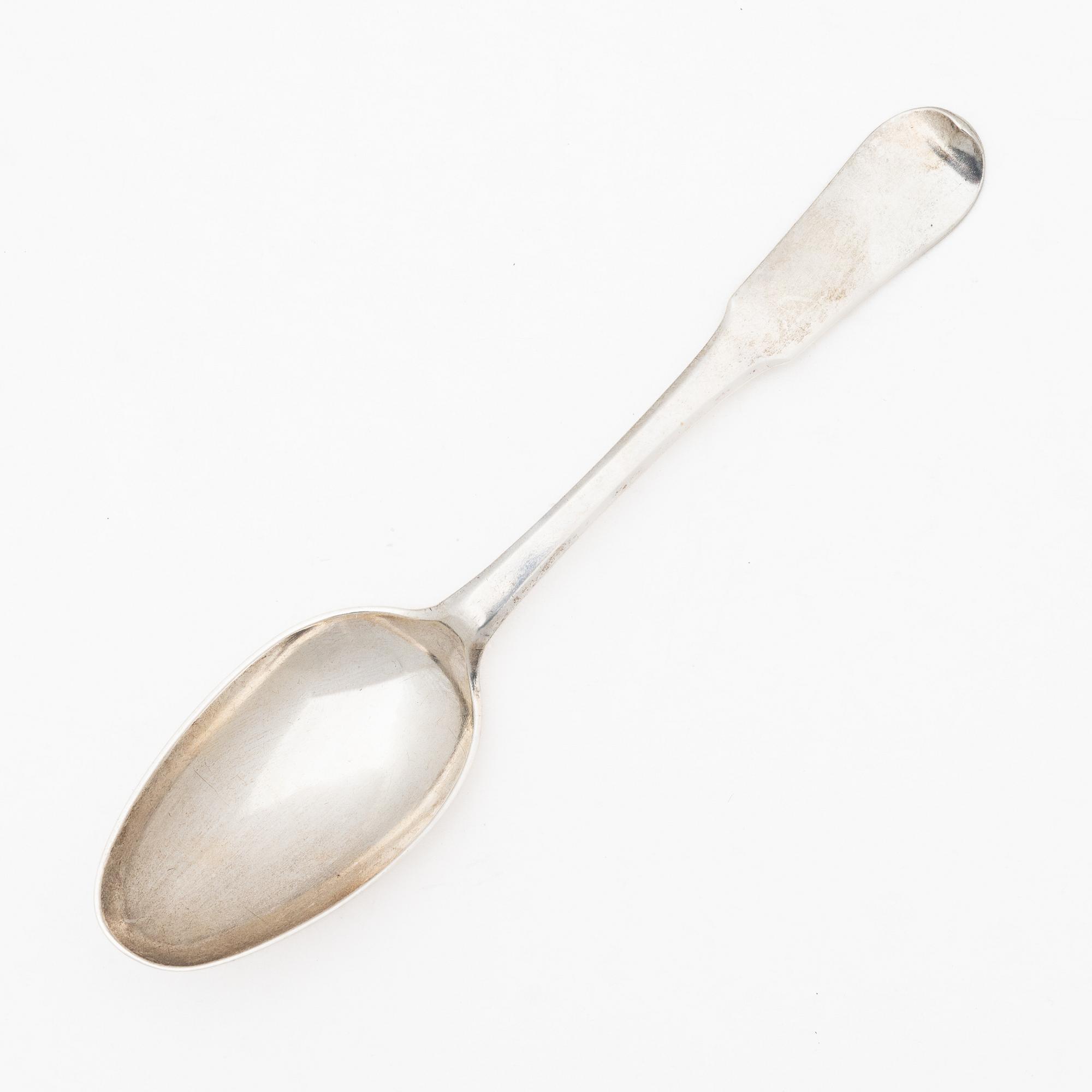 A Swedish silver spoon, mark of Friedrich Heinrich Klinck, Stockholm 1753.