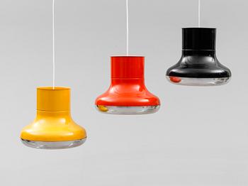 TAKLAMPOR, 3 st, Hemi, 1900-talets andra hälft. Höjd 25 cm.