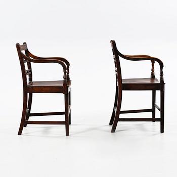 A pair of chairs from around the turn of the century 1900.