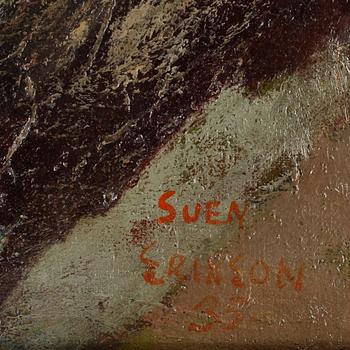 SVEN X:ET ERIXSON. Olja på uppfodrad duk, sign Sven Erixson o dat -37.