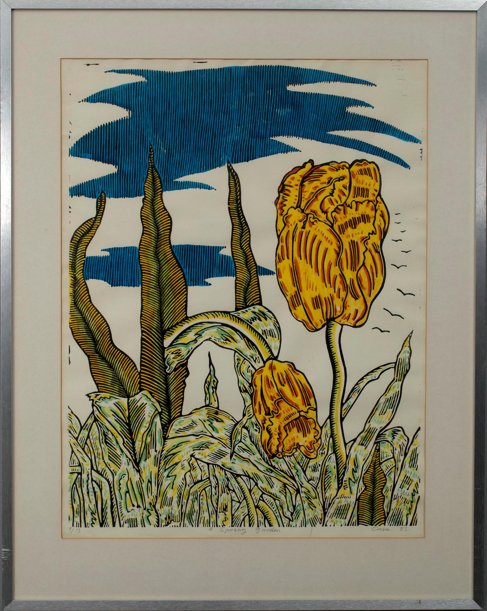 JIM CAVE, färgträsnitt, sign. och dat. 83. Numr. 9/13.