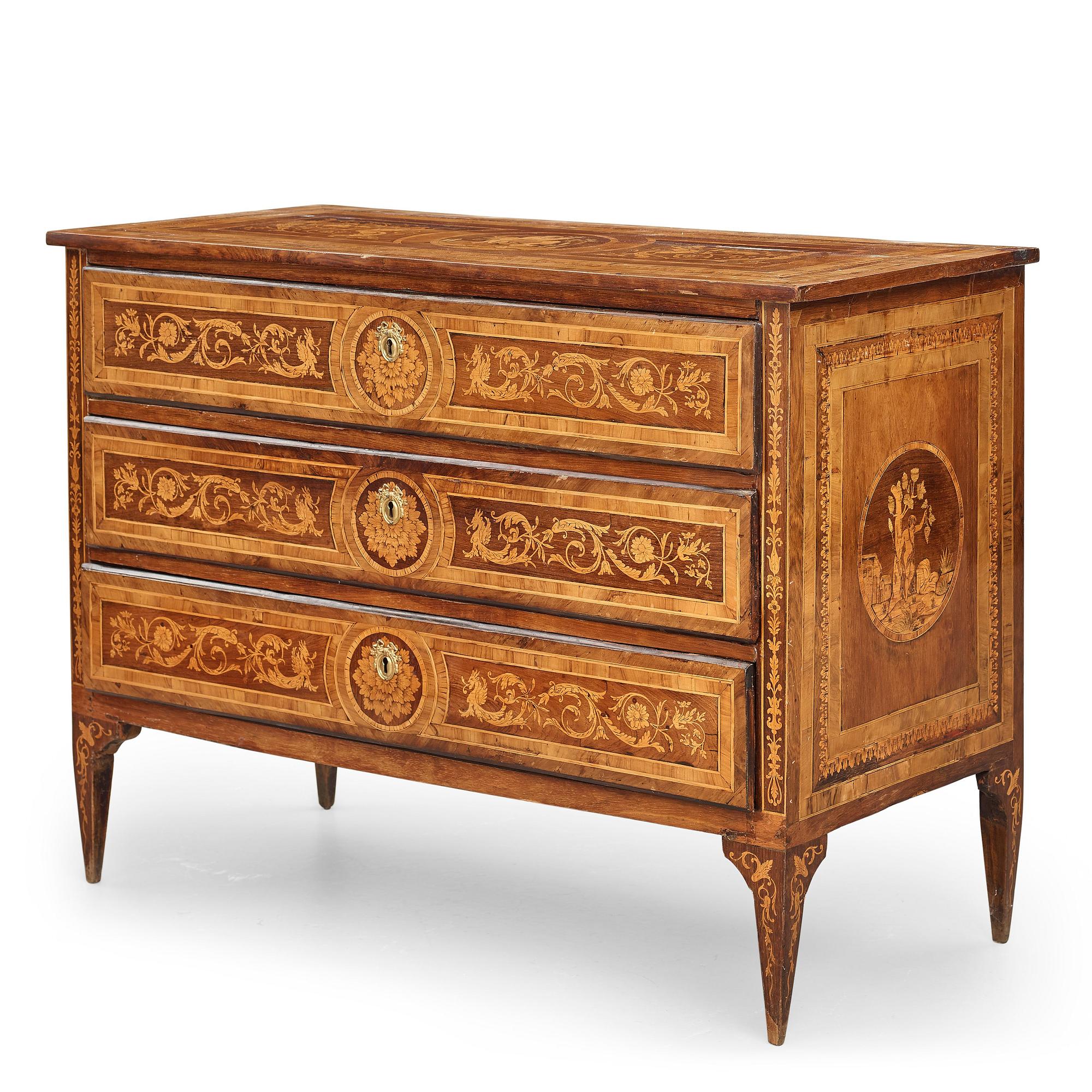 A Italian late 18th century commode.