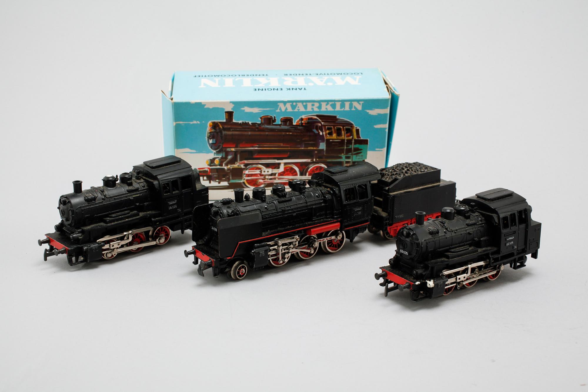 PARTI MODELLTÅG, 29 delar, huvudsakligen Märklin, Tyskland, 1900-talets andra hälft.