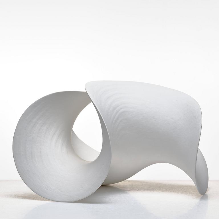 Eva Hild, a white stoneware sculpture "Skärva", Sweden 2006.