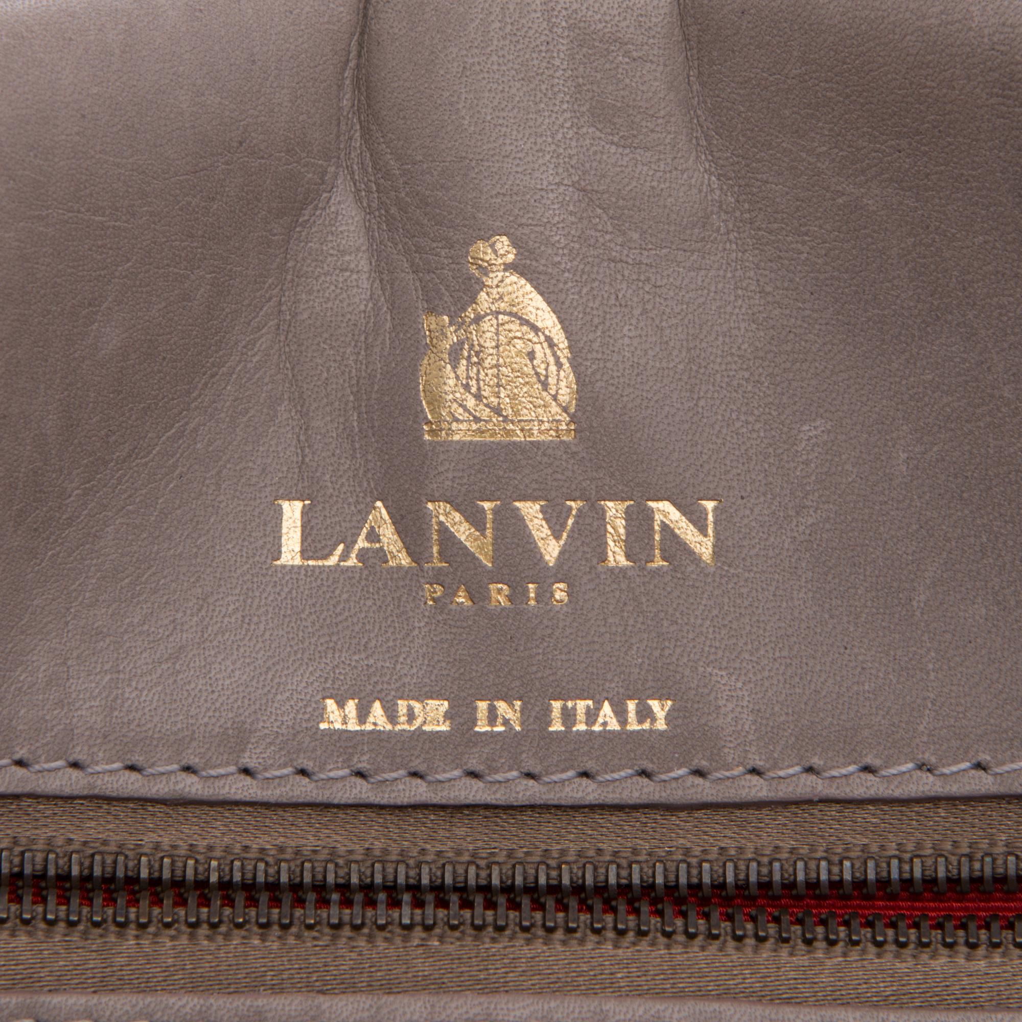 A LANVIN HAPPY MEDIUM QUILTED LEATHER SHOULDER BAG.