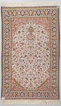 Carpet, Ghom, silk, semi-antique, 165 x 103 cm.