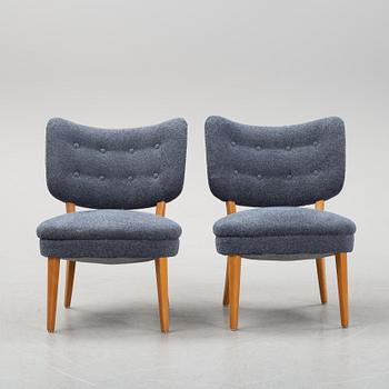 Fåtöljer, ett par, swedish modern, 1900-talets mitt.